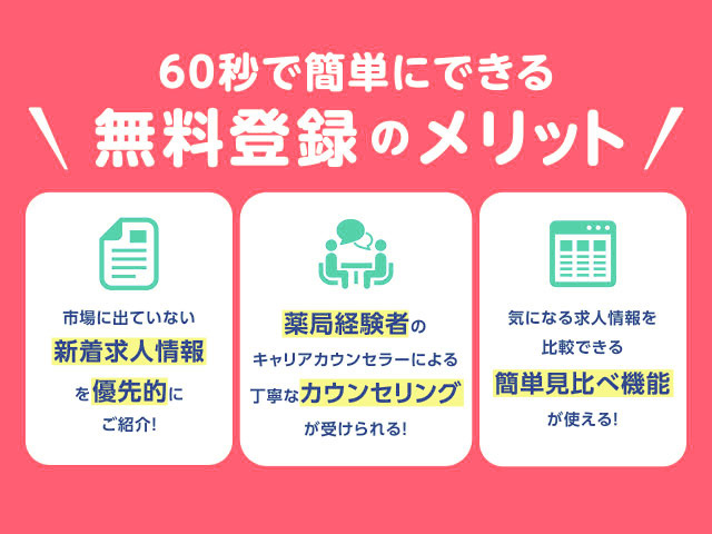 カンタン60秒！無料登録のメリット